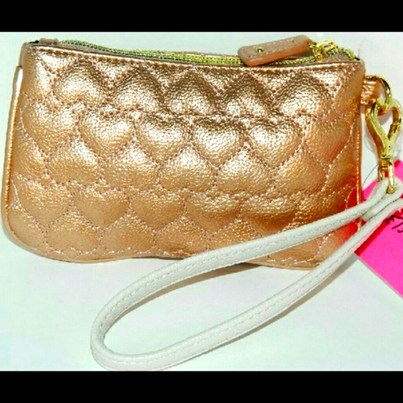 NWT- Betsey Johnson Metallic Copper Wristlet - Picture 2 of 4